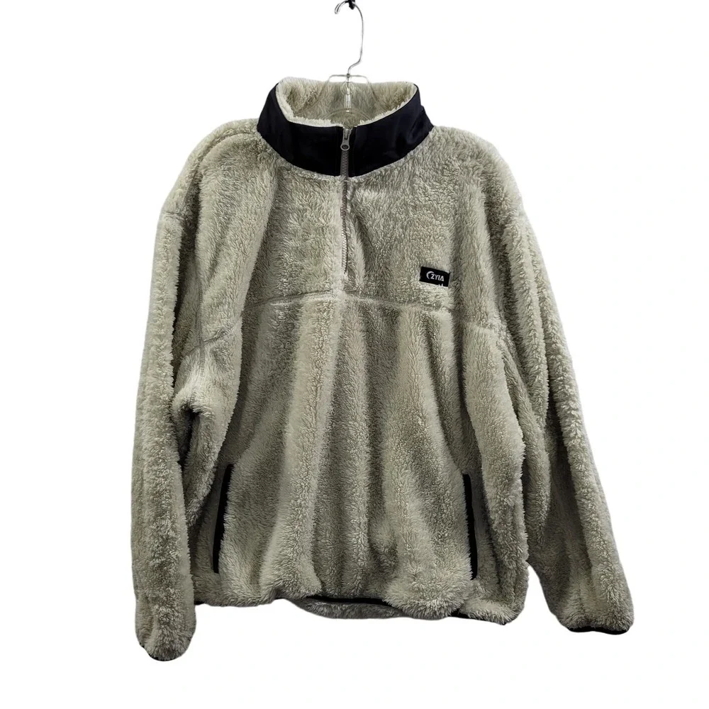 Zyia Cream 1/4 Zip Sherpa Fleece Pull Over Size 3XL 91223-1clo3